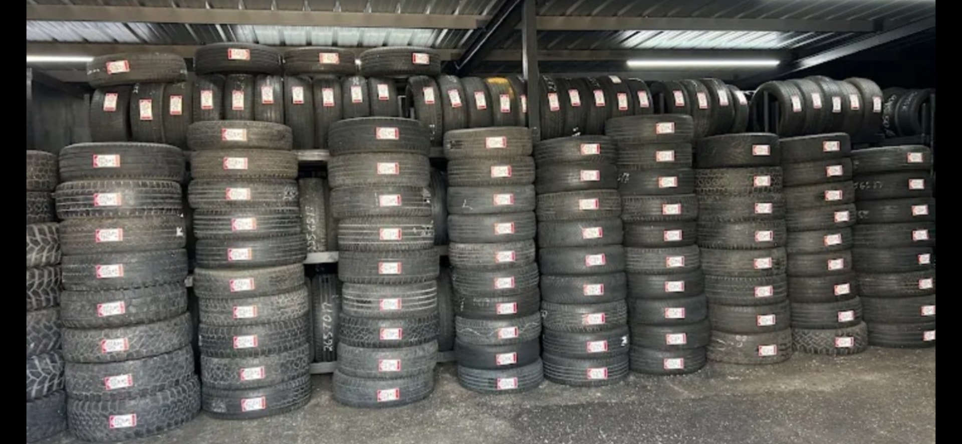 Used tire inventory at Yale Street Tire Shop